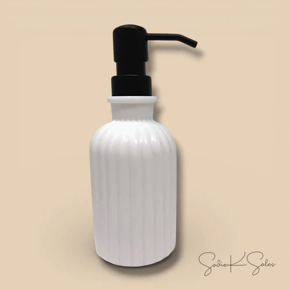 Fluted Milk Glass Soap Pump Black – Hearth & Hand Magnolia,‎ Target 2023